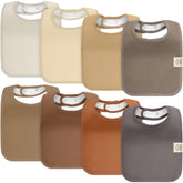 KeaBabies Coast 8-pack bibs in unisex colors for drool management.