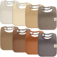 KeaBabies Coast 8-pack bibs in unisex colors for drool management.