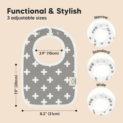 KeaBabies Coast bibs in unisex colors protecting outfits during feeds and drool