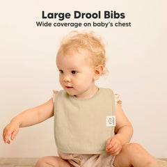 KeaBabies Coast bib absorption layer closeup highlights dual-layer moisture control.