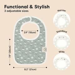 KeaBabies Coast bib organic cotton close-up shows soft, breathable fabric.