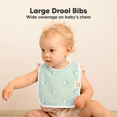 KeaBabies Coast bibs with water-resistant fleece back keep clothes dry.