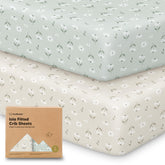 KeaBabies crib sheet 52x28 fits standard mattresses with breathable bamboo fabric for nap comfort.