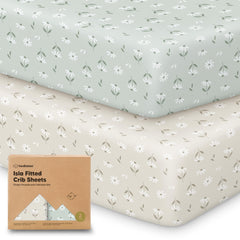 KeaBabies crib sheet 52x28 fits standard mattresses with breathable bamboo fabric for nap comfort.