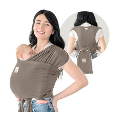 KeaBabies D-Lite Ring Sling front view offers ergonomic support for parent and baby.