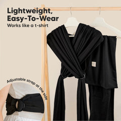 KeaBabies D-Lite wrap close-up fabric shows soft breathable stretch fabric.