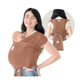 KeaBabies D-Lite Wrap terracota on shoulder for secure comfort while carrying