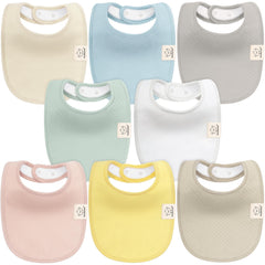 KeaBabies Dawn quilted bib packaged in gift box for easy gifting.