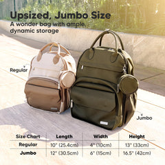 KeaBabies diaper bag backpack side view emphasizes comfortable, structured carry.