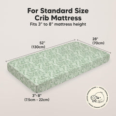 KeaBabies DinoDood crib sheet fabric texture highlighting breathable jersey cotton