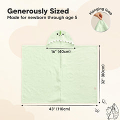 KeaBabies Draco towel absorbs bath moisture quickly for cozy drying after baths.