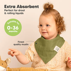 KeaBabies drool bibs with triangle style for quick dry and comfort