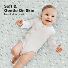 KeaBabies elastic band securely holds sheets in place for safe sleep.