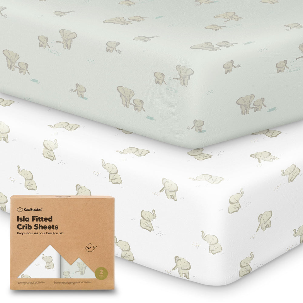 KeaBabies Elly crib sheet soft-bamboo fabric for gentle, breathable sleep.
