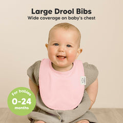 KeaBabies Embrace 8-Pack bibs with absorbent layer demonstrates high drool absorption