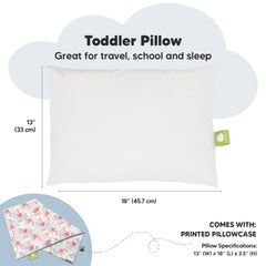 KeaBabies ergonomic neck support image shows proper alignment during toddler sleep.