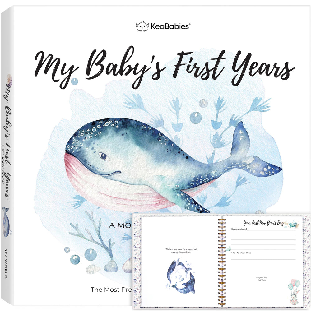 KeaBabies First Five Years Memory Book SeaWorld cover—ideal keepsake for newborn memories
