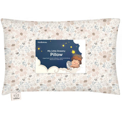 KeaBabies Flora Vale 13x18 toddler pillow demonstrates ergonomic support for better sleep