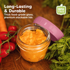 KeaBabies jars are freezer, microwave, and dishwasher safe for easy reuse.