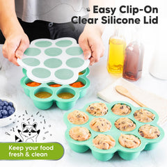 KeaBabies freezer tray wide base minimizes spills during transfer