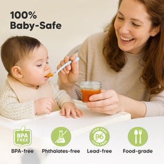 KeaBabies glass container lid with removable O-ring provides airtight sealing for travel.