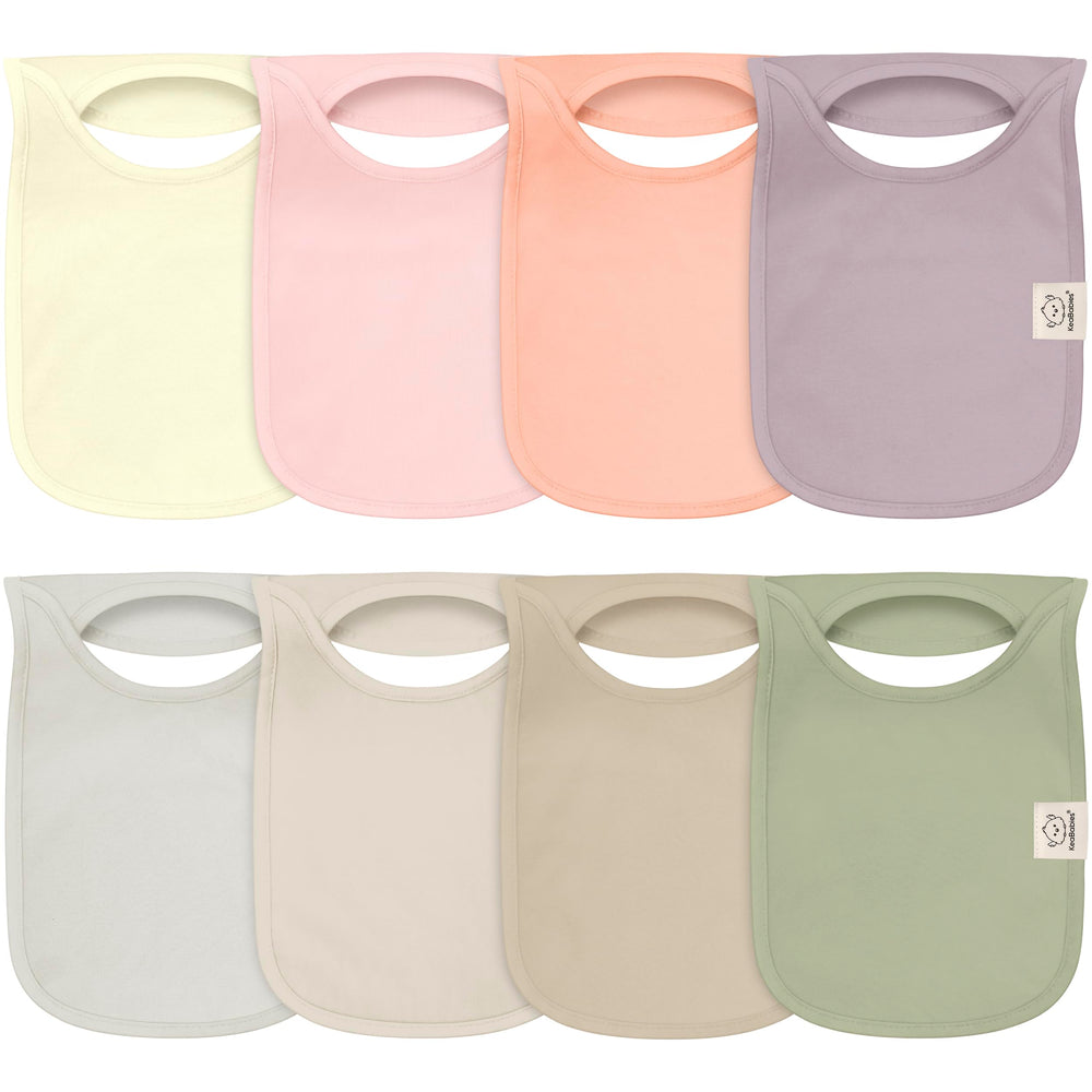 KeaBabies Hallo Bibs colors ensemble shows unisex styling and drool protection