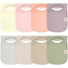 KeaBabies Hallo Bibs colors ensemble shows unisex styling and drool protection
