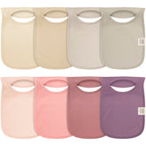 KeaBabies Hallo Baby Bibs Dahlia pullover design keeps teething drool tidy.