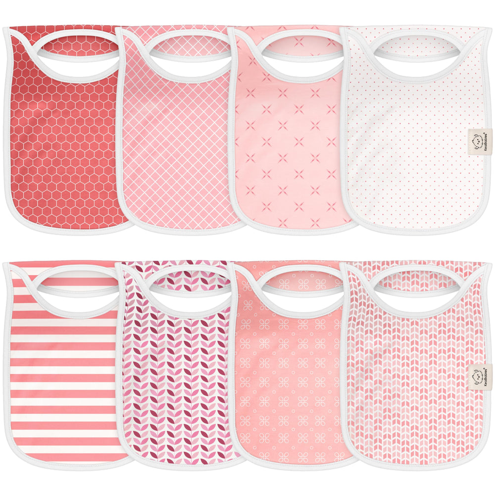 KeaBabies Hallo Bibs pullover design keeps drool away for all-day dryness.