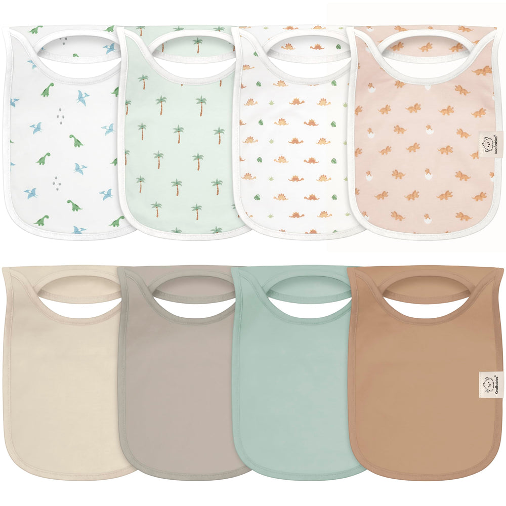 KeaBabies Hallo bib pullover design enables quick, tidy outfits.