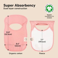 KeaBabies Hallo Baby Bibs with water-resistant fleece provide extra moisture protection.