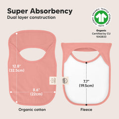 KeaBabies Hallo Baby Bibs absorbent fleece back keeps clothes dry during teething sessions