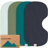 KeaBabies Hallo burp cloth close-up highlights three-layer absorbent construction.