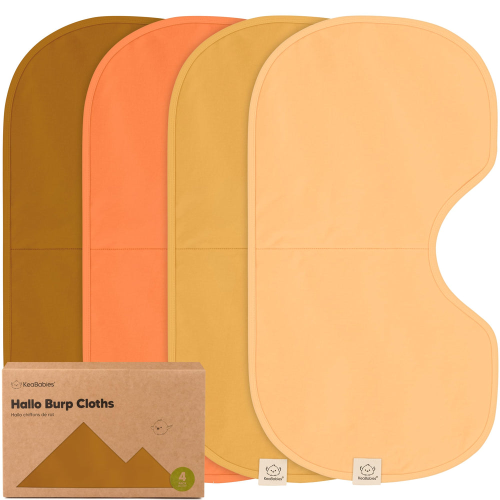 KeaBabies Hallo Burp Cloth coverage on shoulder for mess-free feeding