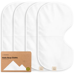 KeaBabies Hallo Burp Cloths 4-pack packaging is gift-ready for new baby registries.