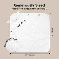KeaBabies towel growth-ready from newborn to toddler use