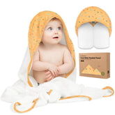KeaBabies hooded baby towel newborn 35x35 for quick, gentle drying after baths.