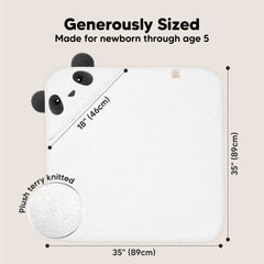 KeaBabies hooded towel close-up highlights 500GSM plush thickness for cozy post-bath warmth.