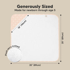 KeaBabies 500GSM thickness close-up shows plush, cozy bath wrap