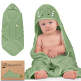 KeaBabies hooded towel Alligator fabric texture shows plush bamboo-viscose softness.