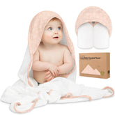 KeaBabies hooded towel crystal color wraps baby after bath