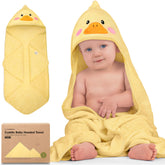 KeaBabies hooded towel with duck design offers a cozy newborn bath wrap.