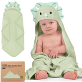KeaBabies hooded towel flatlay shows durable size for growing babies