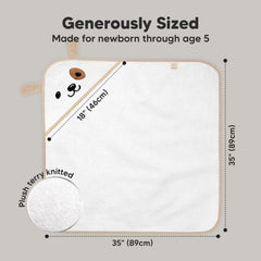KeaBabies hooded towel gentle-on-skin emphasizes natural material ideal for sensitive baby skin