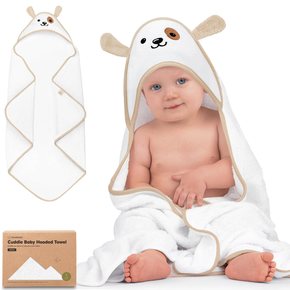 KeaBabies hooded towel newborn 30x30 provides cozy coverage for gentle drying