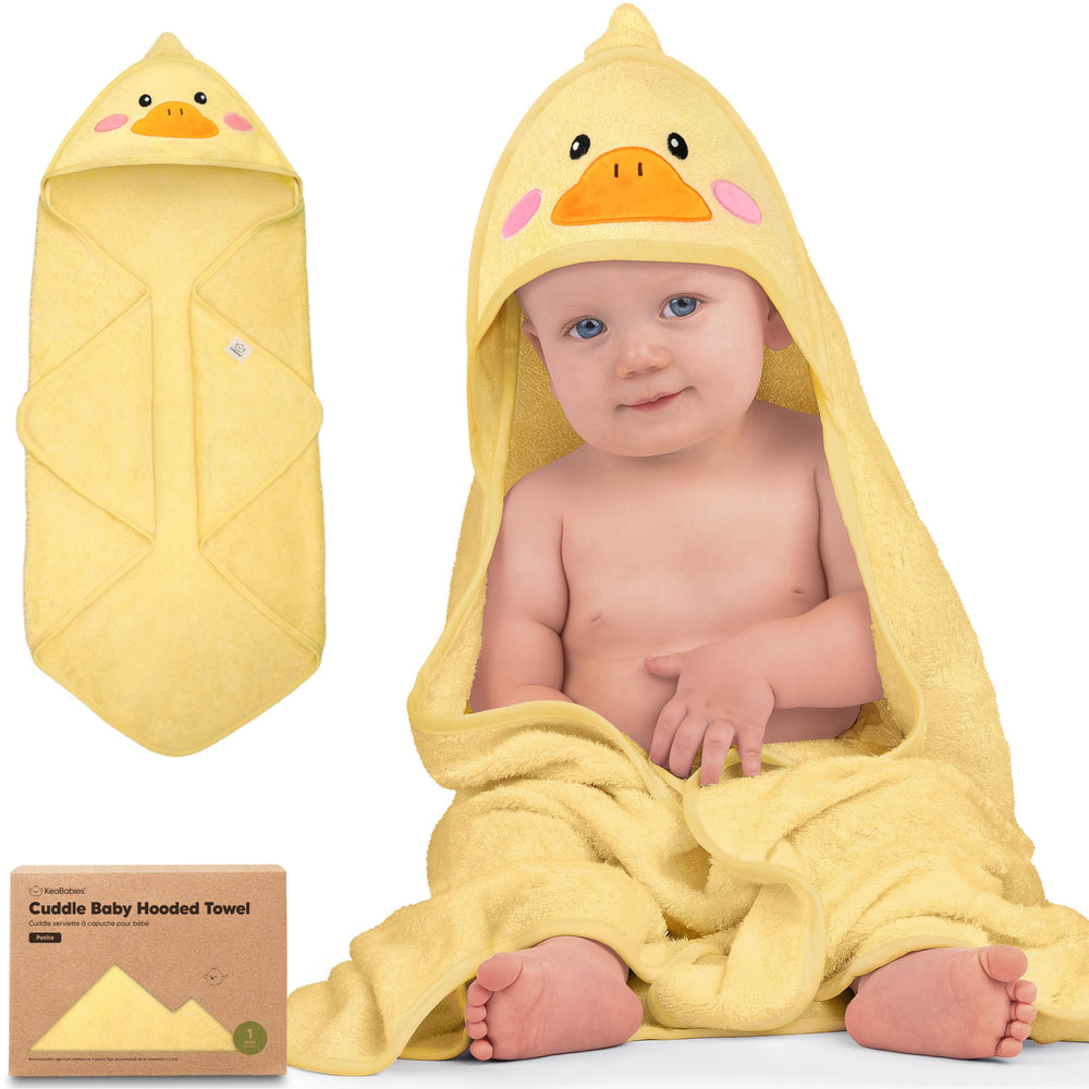 KeaBabies hooded towel newborn hood close-up showing ultra-soft fabric for delicate skin