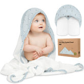 KeaBabies hooded towel newborn Lunaris soft plush fabric for gentle bath time.