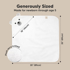 KeaBabies hooded towel newborn-use-after-bath demonstrates soft, quick-drying post-bath comfort.
