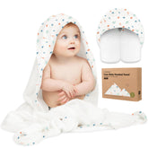KeaBabies hooded towel newborn-wildscape: cozy post-bath warmth.