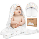 KeaBabies hooded towel with Wildflowers hero image shows plush bamboo viscose softness and quick-dry performance
